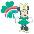 thumbnail image 2 of Girl's Minnie Mouse Clover Rainbow Happy Pose Graphic Cropped T-Shirt, 2 of 3