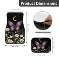 thumbnail image 5 of Pzuqiu Car Floor Mats Full Set 5 Pcs Car Steering Wheel Cover Purple Butterfly Daisy All Weather Full Set Front & Rear Floor Mats Easy to Install Removable Auto Accessories for SUV, Van,Sedan,Truck, 5 of 6