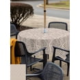 thumbnail image 5 of Outdoor Tablecloth with Umbrella Hole for Patio/Picnic/Party/Camping, Brown Waterproof Table Cloth Square Cover Washable, Modern Abstract Art Farmhouse (60"x 60"), 5 of 8