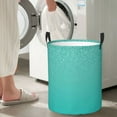 thumbnail image 5 of Gaeub Turquoise Glitter Dirty Clothes Storage Basket, Toy Storage Bin for Storing Clothing, Diapers, Toys-, 5 of 6