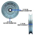 thumbnail image 2 of Replacement Flat Idler Pulley For Exmark 1-633109, 2 of 4