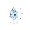thumbnail image 3 of SuperJeweler 1 Carat Pear Shape Aquamarine Stud Earrings In Sterling Silver For Women, 3 of 6