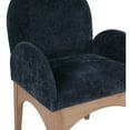 thumbnail image 4 of Meridian Furniture Waldorf Navy Chenille Fabric Dining Arm Chair, 4 of 8