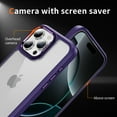 thumbnail image 2 of Compatible with iPhone 16 Pro Clear Phone Case,Drop Protection Anti-fall Rugged Heavy Duty Shockproof Military Protective Tough Durable Transparent Phone Case Cover,Purple, 2 of 7