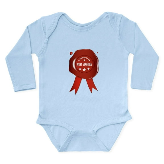 CafePress - A Product Of West Virginia Body Suit - Long Sleeve Cotton Baby Bodysuit