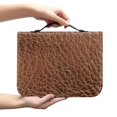 thumbnail image 2 of HELLHERO Faux Leather Texture Church Bible Bag Large Capacity for Christian Prayer Study Outdoor Bible Study, PU Leather Pen Holder Bible Case, 2 of 12