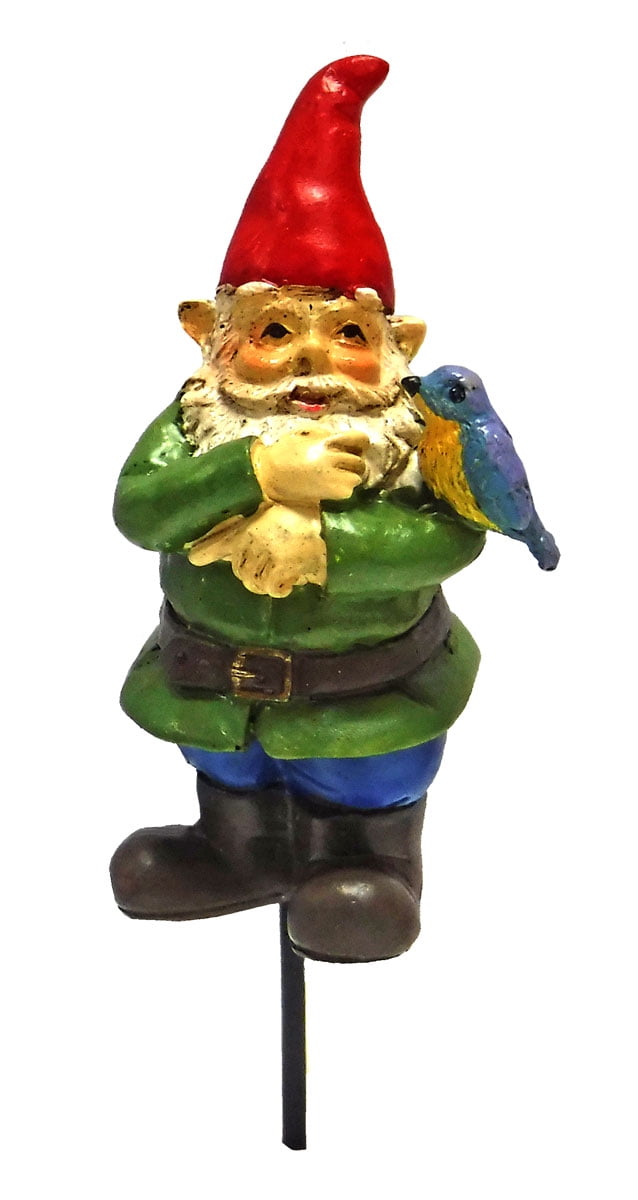Fiddlehead Fairy Garden Miniature Sherman with Bluebird Gnome Pick NEW 