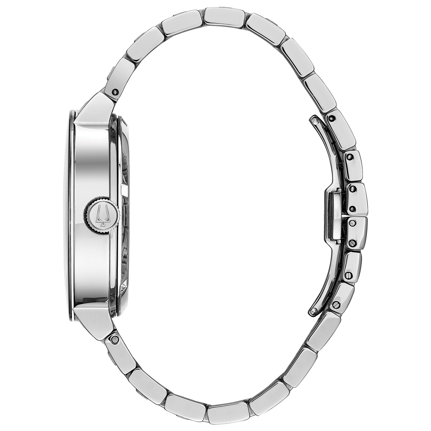 Bulova Mens Silver Tone Blue Dial Automatic Bracelet Watch 96A204 - image 3 of 4