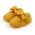 thumbnail image 3 of Newway Baby Girls Shoes Cozy Fleece Soft Bottom Warm Socks Newborn Crib Shoes With Cute Bow, 3 of 5