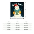 thumbnail image 3 of Durable Soft & Warm Flannel Blanket - Cozy Snowman Design with Santa Hat & Scarf Perfect for Sofa Travel Bed & Chair, 3 of 5