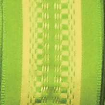 The Ribbon People Green and Yellow Woven Wired Craft Ribbon 1.5" x 54 Yards