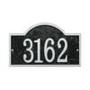 Personalized Whitehall Products Fast & Easy Arch House Numbers Plaque in Black/Silver