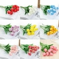 thumbnail image 6 of Artificial Tulips Real Touch Fake Flowers Artificial Tulips Flowers Arrangement Bouquet for Home Room Office Wedding Party(5pcs), 6 of 6