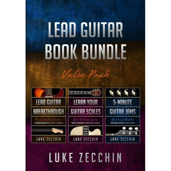 Lead Guitar Book Bundle: Lead Guitar Breakthrough Learn Your Guitar Scales 5-Minute Guitar Jams (Books Online Bonu, (Paperback)