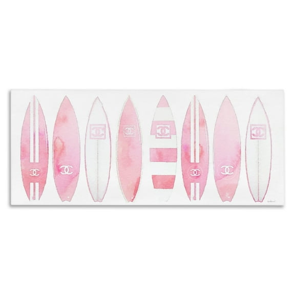 Stupell Industries Glam Fashion Surfboards Nautical Designer Brand Canvas Wall Art by Amanda Greenwood