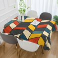 thumbnail image 2 of Yayeee Tablecloths 54" x 54" Rectangle Wrinkle Resistant Party Table Cover, Red Geometric, 2 of 8