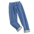 thumbnail image 4 of Pantalones harem de invierno de cintura alta y tejido grueso para mujer: poliéster, cálidos y holgados, ideales para llevar como prenda exterior en climas fríos., 4 of 4