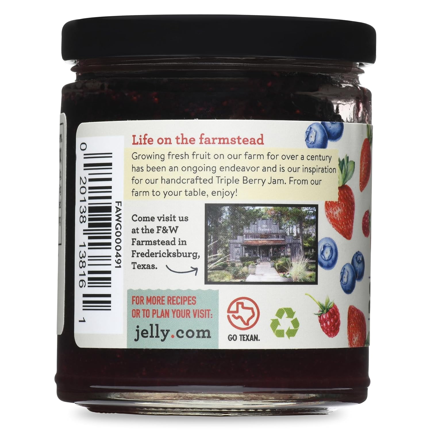 Pack of 6, Fischer & Wieser Triple Berry Jam, 9.5 oz