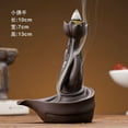 thumbnail image 2 of Ceramic Buddha Hand Lotus Incense Burner Aromatherapy Holder Retro Style Home Office Decor Cone Coil Stick Censer Ornament, 2 of 6