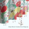 thumbnail image 6 of Pioneer Flower Floral Print Pattern Shower Curtain 84"x72" ,Bathroom Decorative Shower Curtains Set with 12 Hooks,Modern Waterproof Washable Shower Curtain, 6 of 6