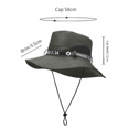 thumbnail image 2 of Sombrero para el sol, sombrero impermeable de ala ancha con protección UV, sombrero Boonie para pesca, senderismo, jardín, playa, 2 of 5