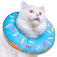 thumbnail image 1 of Adjustable Cat Recovery Collar, Cute Cat Donut Collar, Soft Cone Collars for Cat, Wound Healing Protective Cone After Surgery Elizabethan Collars for Kitten Pets, 1 of 7