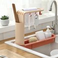 thumbnail image 4 of Telescopic Sink Holder Sink Rack Holder Holder Storage Drain Expandable Storage Drain Basket for Sponge Soap Drainer Holder Sink Tray for Home Kitchen, 4 of 9