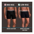 thumbnail image 3 of Bóxer Fruit Of The Loom para Hombre, Ajustado Low Rise Negro 4 Piezas Talla G, 3 of 4