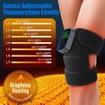 thumbnail image 3 of Knee Heated Pad Graphene Heated Knee Brace, Thermal Vibration Massage Knee Wrap, Cordless Elbow Support, 7 Temperature Levels & 3 Vibration Intensity, Portable Thermal Knee Brace for Sports Recovery, 3 of 12