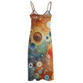 thumbnail image 4 of Wood Grain Particles Sleeveless Dress for Women Clothing Female Women's Summer Skirt, 4 of 6