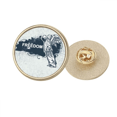thumbnail image 1 of Hip-Hop Freedom Angel Pattern Round Metal Golden Pin Brooch Clip, 1 of 3