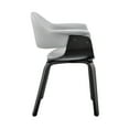 thumbnail image 2 of Adalyn Gray Faux Leather and Black Wood Dining Room Accent Chair, 2 of 10