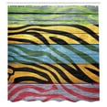 thumbnail image 2 of Ambesonne Zebra Print Shower Curtain, Savannah Animal Stripes, 69"Wx70"L, Green Yellow Black, 2 of 4