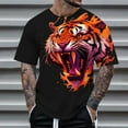 thumbnail image 2 of Bjutir Mens Tshirts Men'S Round Neck Short Sleeve Cool Animal Printing Sports Shirt Shirts Black, 2 of 4