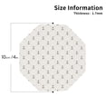thumbnail image 2 of Honeii Anchors print Leather Coaster Set of 4, ideal for safeguarding your furniture from drinks spills and effortless cleanup-Octagon, 2 of 6