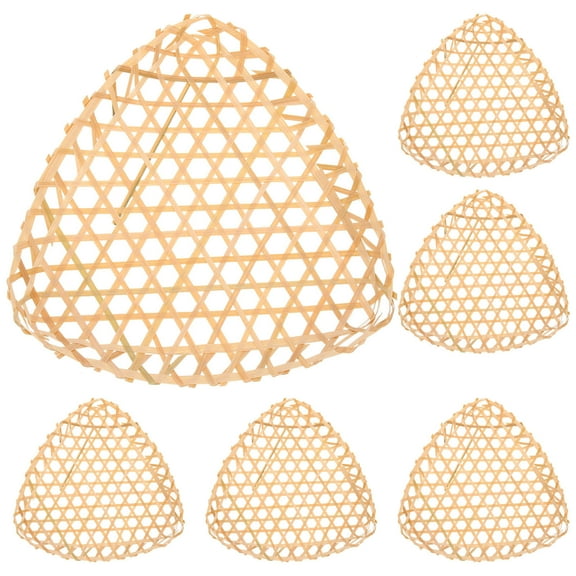 IBASETOY 6pcs Handmade Fruit Basket Woven for Kitchen and Decorative Storage