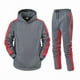 thumbnail image 1 of Conjunto de chándal con capucha para hombre, conjunto deportivo de 2 piezas con capucha, para correr y trotar., 1 of 5