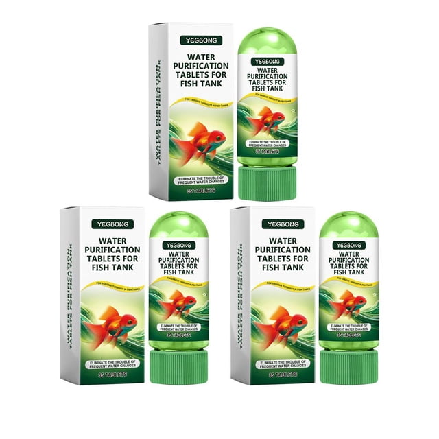 Powerful Aquarium Water Purification Tablet,Portable Water Purification Tablets,Fish Tank Cleaner,Water Clarifier for Fish Tank,Water Purifying Tablets,Water Quality Purification Tablet