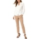 thumbnail image 2 of Camisa de botón de manga larga con cuello en V elegante para mujer INSPIRE CHIC S Blanca, 2 of 7
