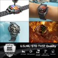 thumbnail image 2 of Reloj inteligente BRUBOSES para hombre de acero inoxidable militar robusto, 2 of 7