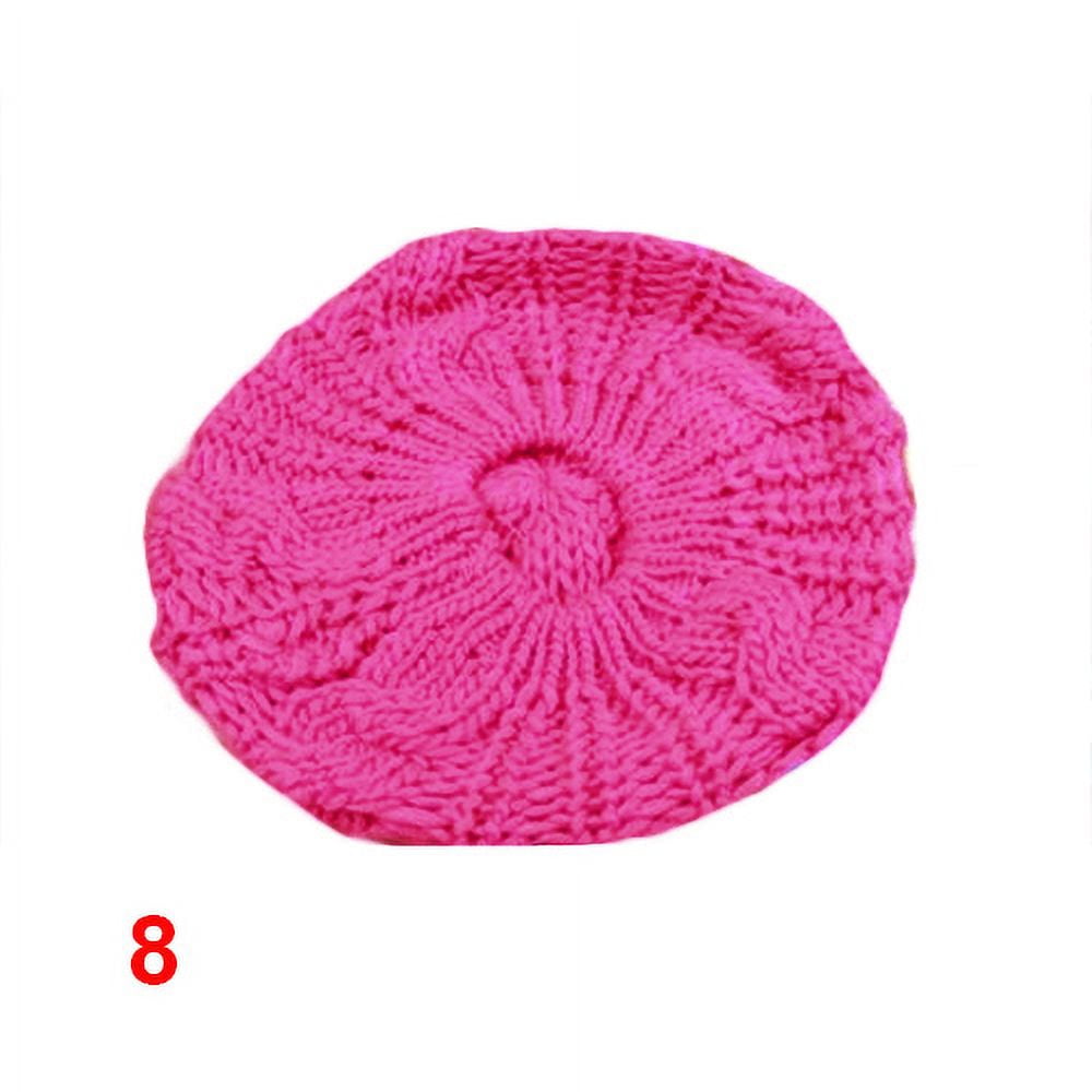 2217 Women\'s Satin Lined Knitted Beret Ladies Winter Autumn Warm And Soft Hysunland Black Satin Lined Hats for Women Ladies Winter  main image 2