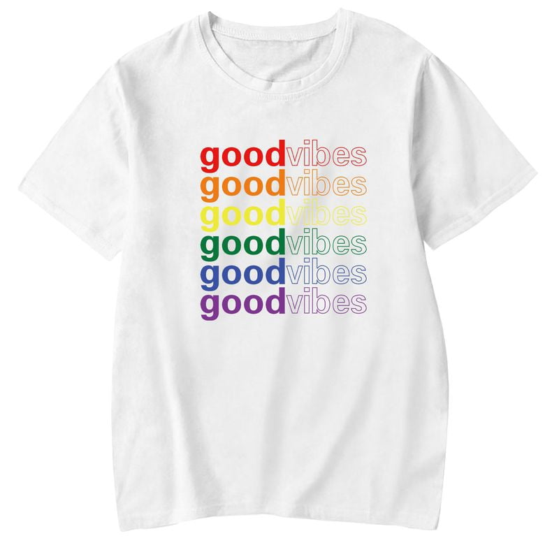 Good-Vibes Shirt Short Sleeve Gay Pride 