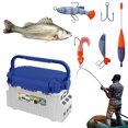 thumbnail image 2 of Caja Pesca Organizadora Contenedor Herramientas Al Aire Libre Multifunción, 2 of 9