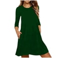 thumbnail image 1 of Vestido Largo de Manga Larga para las Mujeres Color Sólido Cuello Redondo Suelto Medio Ternera Vestido de Noche, Vestido Casual de Manga Larga para las Mujeres Dormir, 1 of 7