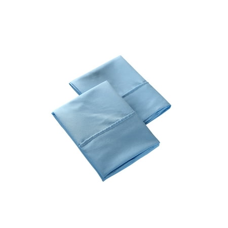 The Great American Store 1800 Series Double Brushed Microfiber Pillowcase - King (Solid, Light Blue)