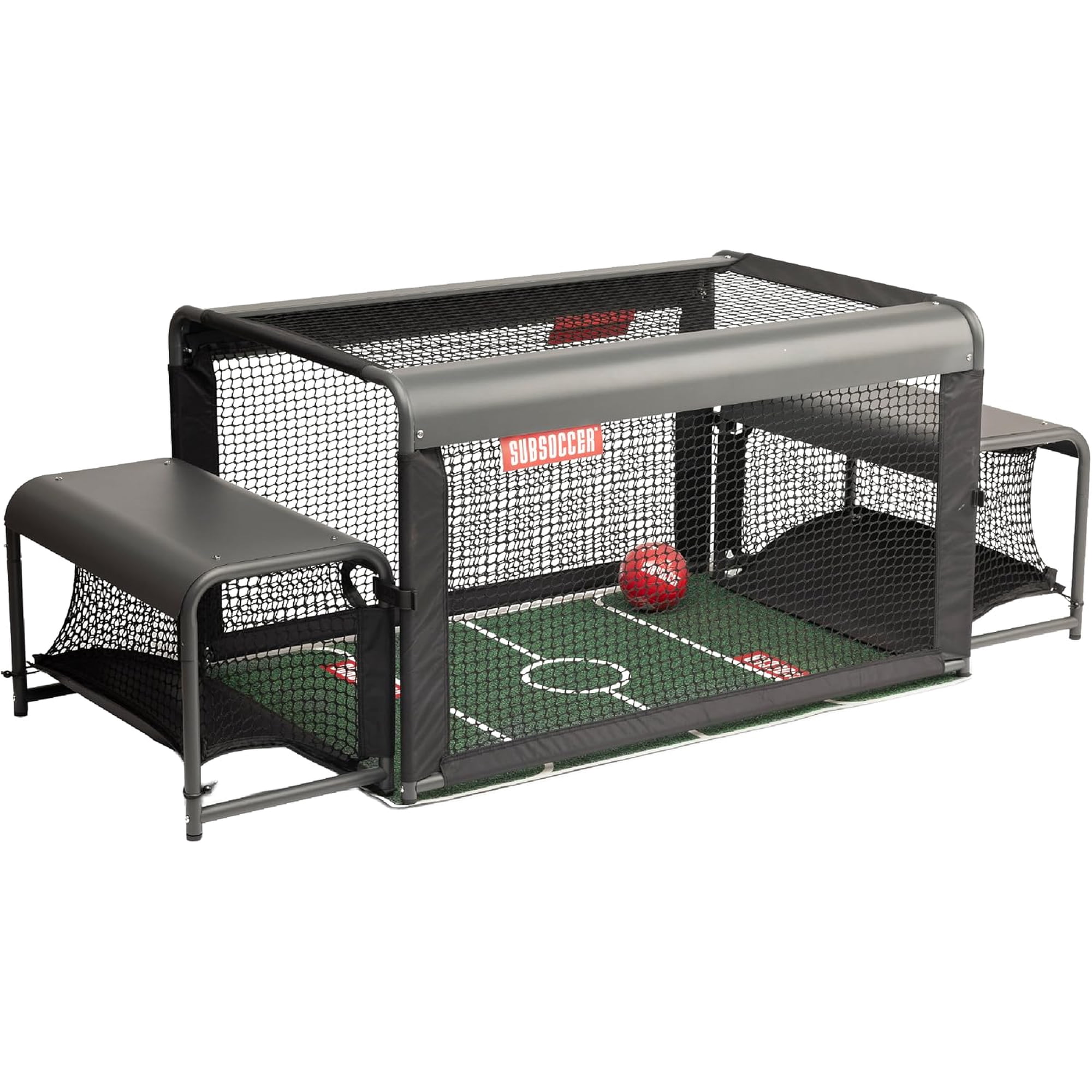 Subsoccer S3 Edge Bench Soccer Game with Mat and Ball – Portable Indoor/Outdoor Table Soccer Set, Sturdier Redesigned Frame, Easy Assembly