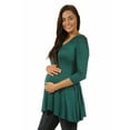thumbnail image 3 of Women's 3/4 Maternity Sleeve V-neck Tunic, 3 of 5