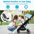 thumbnail image 4 of Infans Portable Baby Stroller One-Hand Fold Pushchair W/ Aluminum Frame Blue, 4 of 7