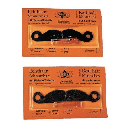 Costumes For All Occasions CB18BN Mustache Real Hair Amer Brn