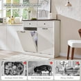 thumbnail image 6 of 20 Gallon Tilt-Out Trash Can Cabinet, Modern Laundry Hamper Cabinet with Drawers, Hidden Garbage Can Cabinet for Kitchen and Living Room, 6 of 8